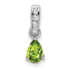 Pear Gemstone & Diamond Pendants