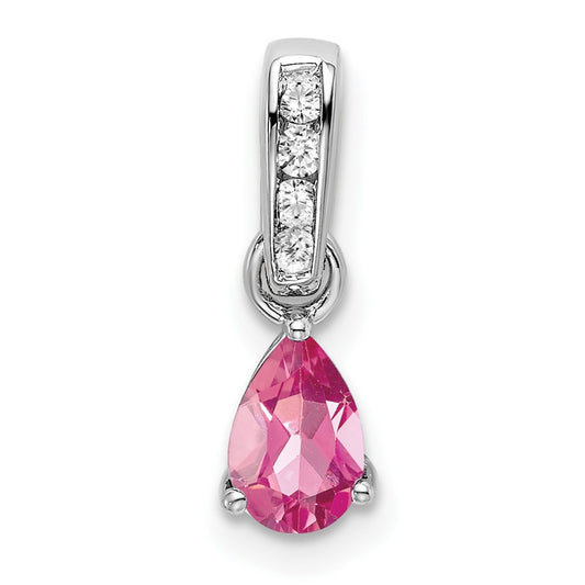 Pear Gemstone & Diamond Pendants