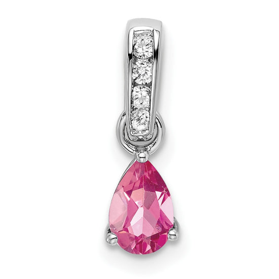 Pear Gemstone & Diamond Pendants