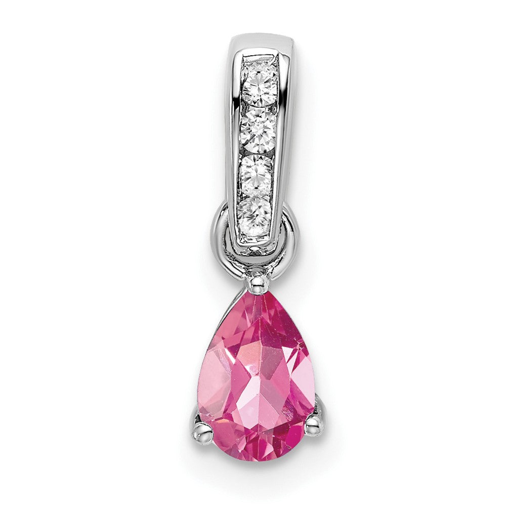 Pear Gemstone & Diamond Pendants