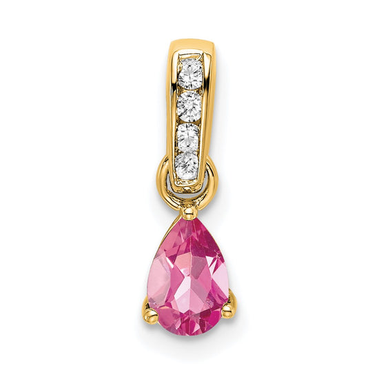 Pear Gemstone & Diamond Pendants
