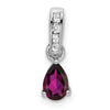 Pear Gemstone & Diamond Pendants