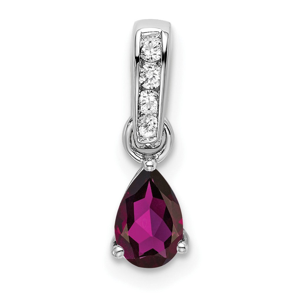 Pear Gemstone & Diamond Pendants