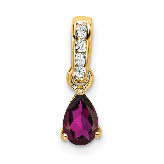 Pear Gemstone & Diamond Pendants