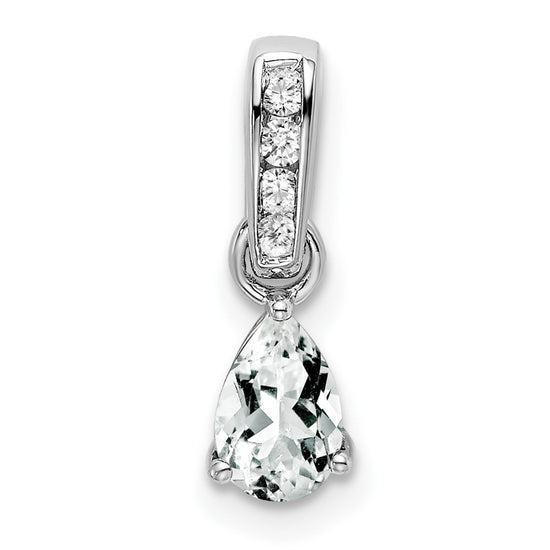 Pear Gemstone & Diamond Pendants