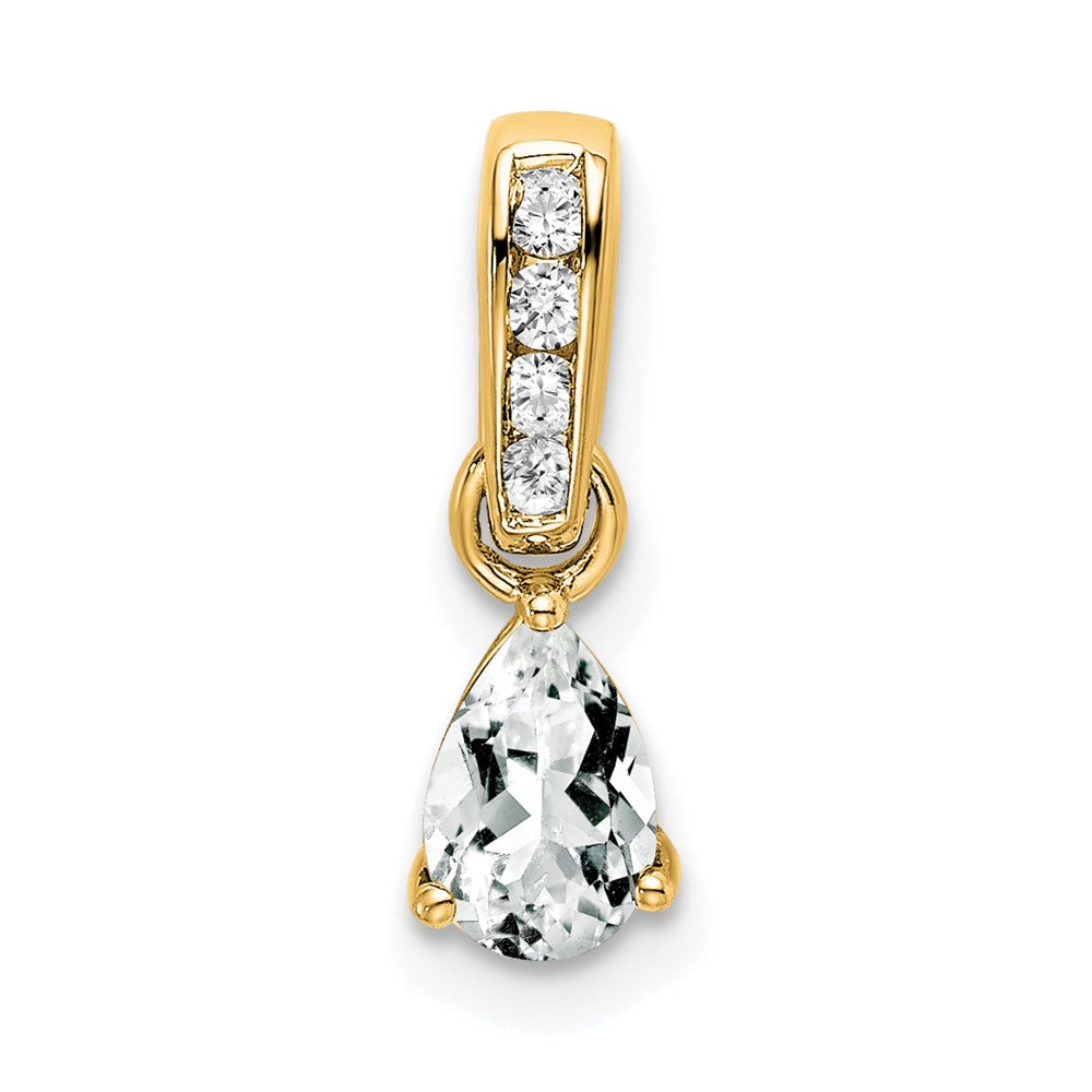Pear Gemstone & Diamond Pendants