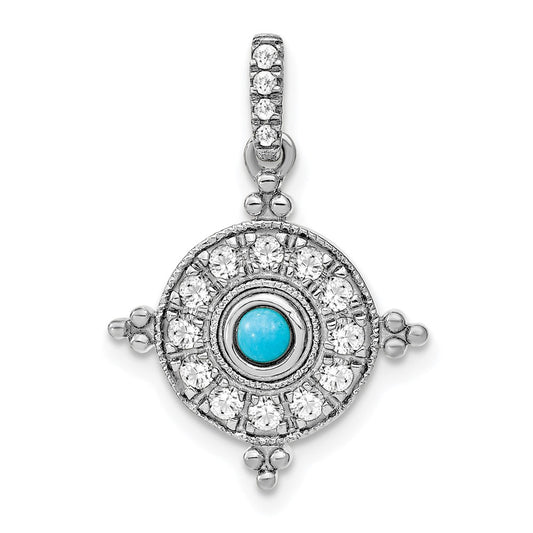 Gold Polished Gemstone and Diamond Pendants
