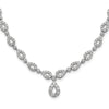 14k White Gold 2 3/4 carat Lab Grown Diamond VS/SI+ G+ 17 inch Fashion Teardrop Necklace