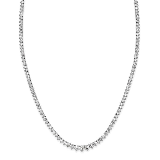 Gold Lab Grown Diamond Graduated Necklace