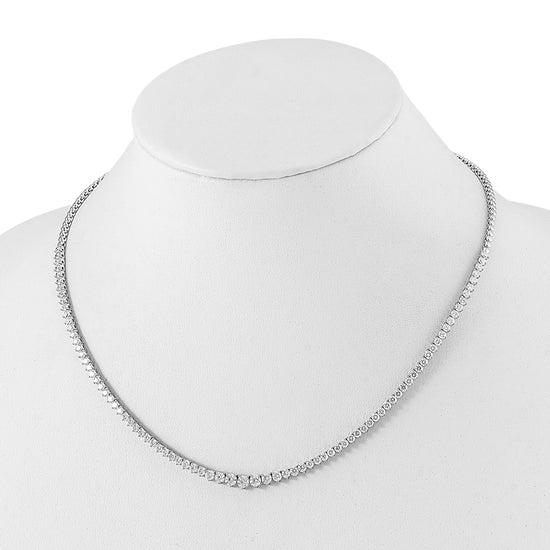 Gold Lab Grown Diamond Graduated Necklace
