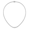 Gold Lab Grown Diamond Graduated Necklace