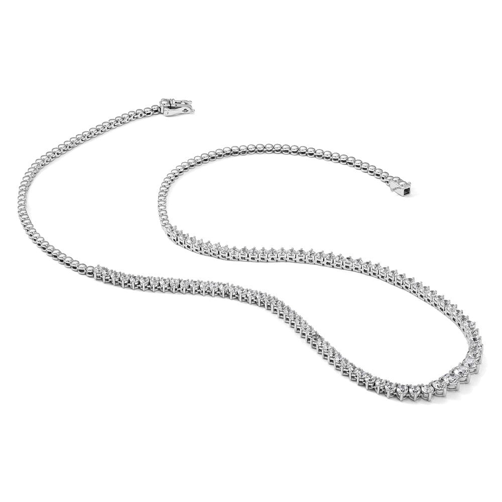 Gold Lab Grown Diamond Graduated Necklace