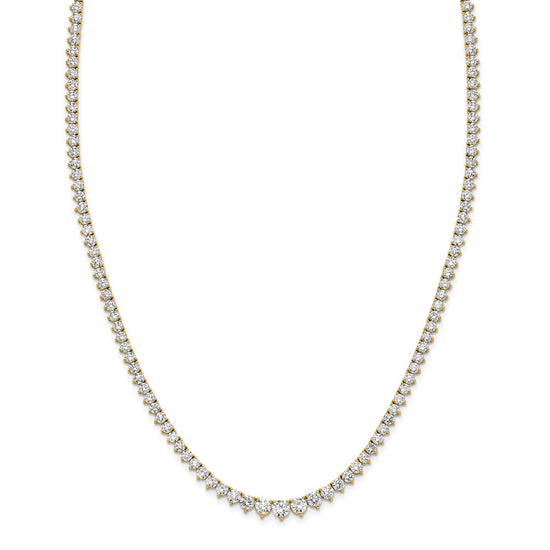 Gold Lab Grown Diamond Graduated Necklace