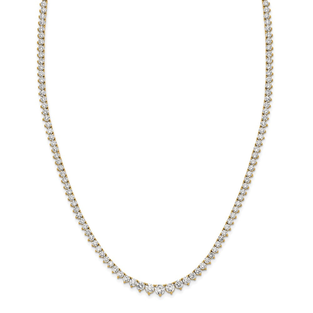 Gold Lab Grown Diamond Graduated Necklace
