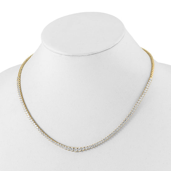 Gold Lab Grown Diamond Graduated Necklace