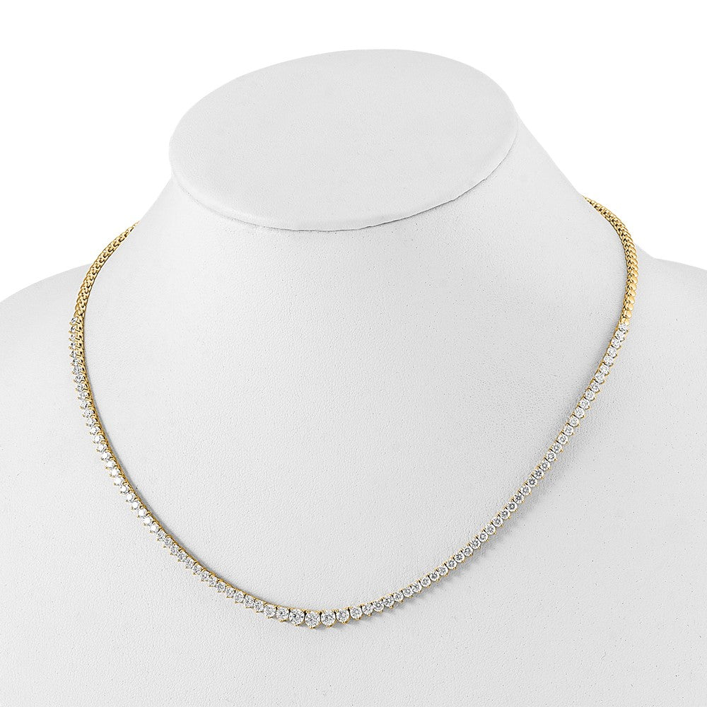 Gold Lab Grown Diamond Graduated Necklace