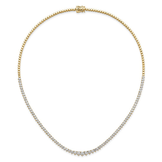 Gold Lab Grown Diamond Graduated Necklace