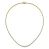 Gold Lab Grown Diamond Graduated Necklace