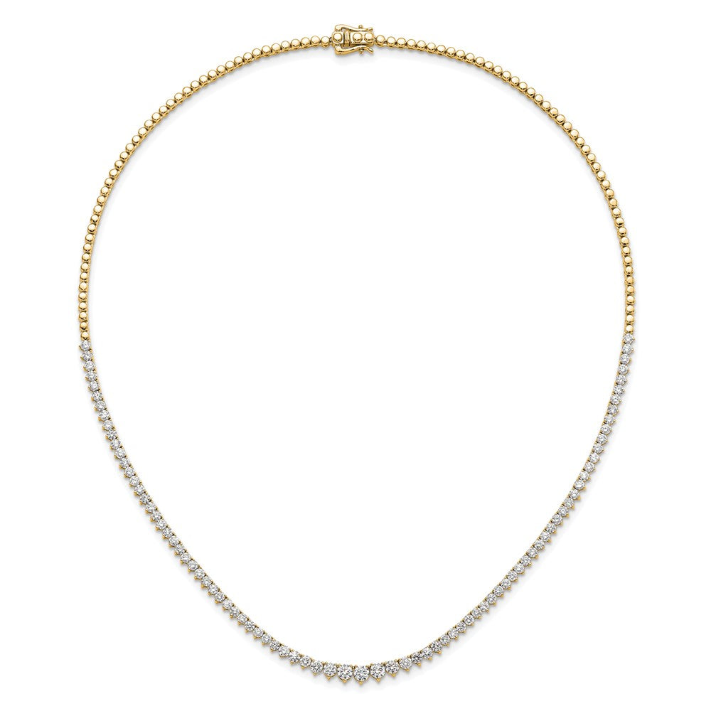 Gold Lab Grown Diamond Graduated Necklace