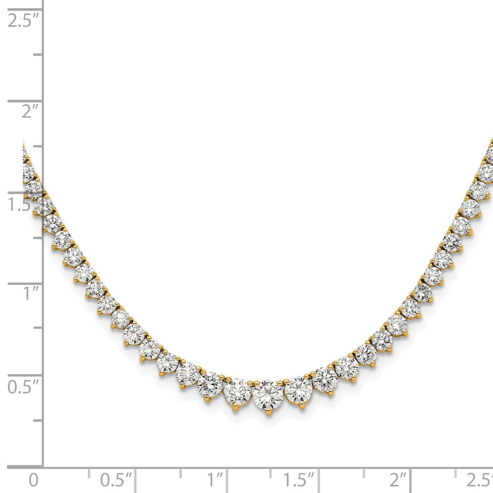 Gold Lab Grown Diamond Graduated Necklace