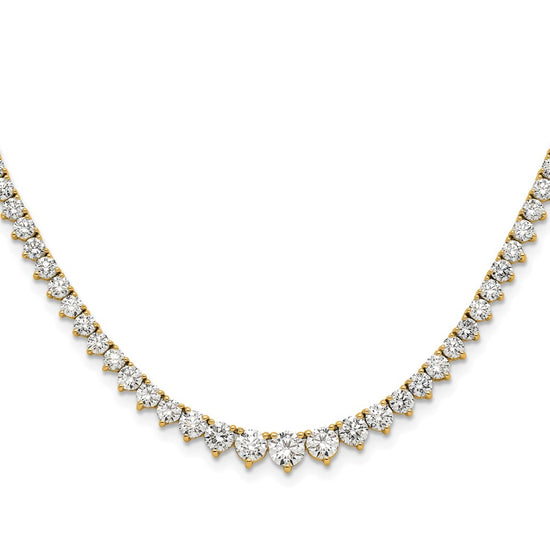 Gold Lab Grown Diamond Graduated Necklace