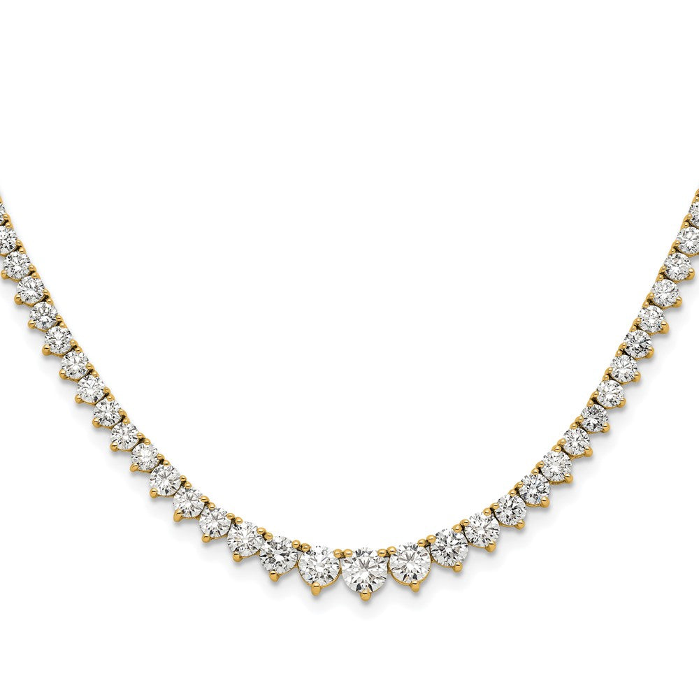 Gold Lab Grown Diamond Graduated Necklace