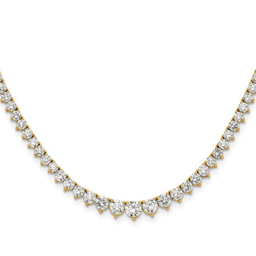 Gold Lab Grown Diamond Graduated Necklace