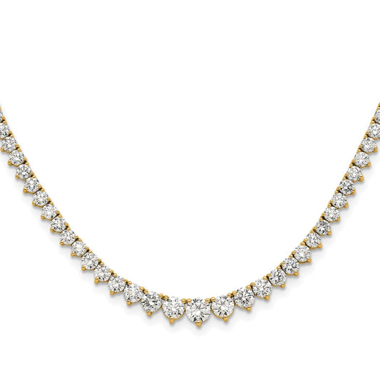 Gold Lab Grown Diamond Graduated Necklace