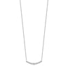 14k White Gold 3/4 carat Lab Grown Diamond VS/SI+ G+ Complete 18 inch Fashion Bar Necklace