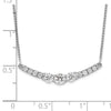14k White Gold 3/4 carat Lab Grown Diamond VS/SI+ G+ Complete 18 inch Fashion Bar Necklace