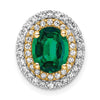 Oval Gemstone & Diamond Chain Slides