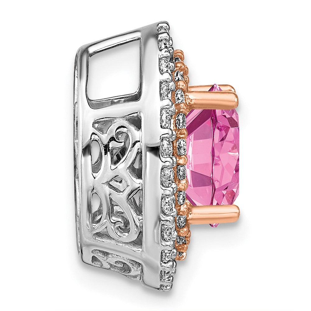 Oval Gemstone & Diamond Chain Slides