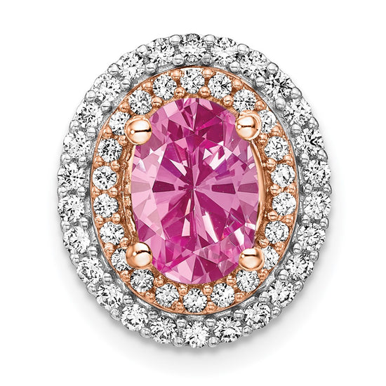 Oval Gemstone & Diamond Chain Slides