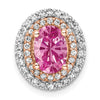 Oval Gemstone & Diamond Chain Slides