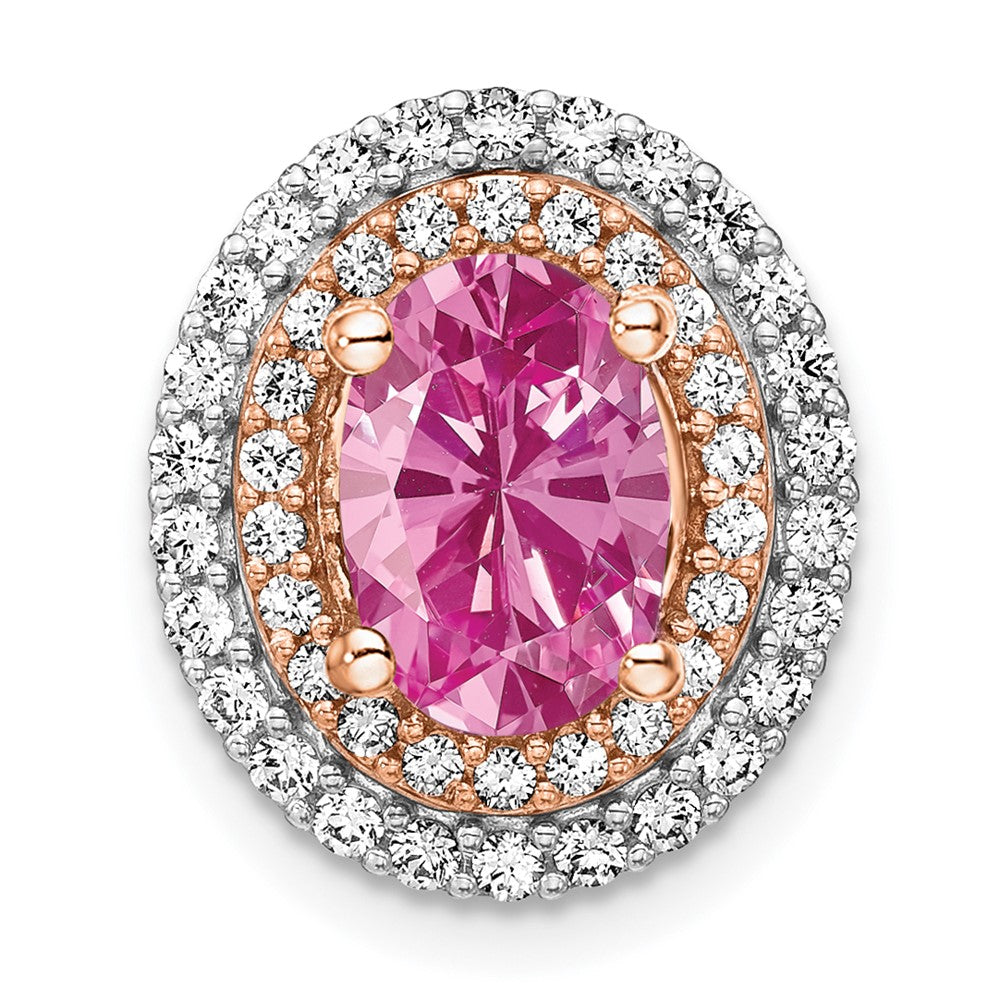 Oval Gemstone & Diamond Chain Slides