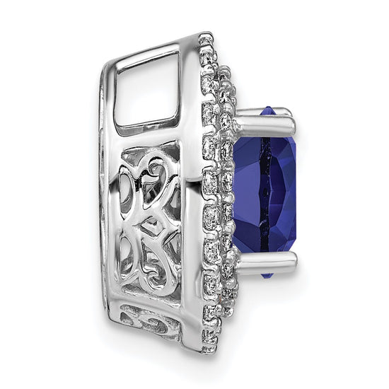 Oval Gemstone & Diamond Chain Slides