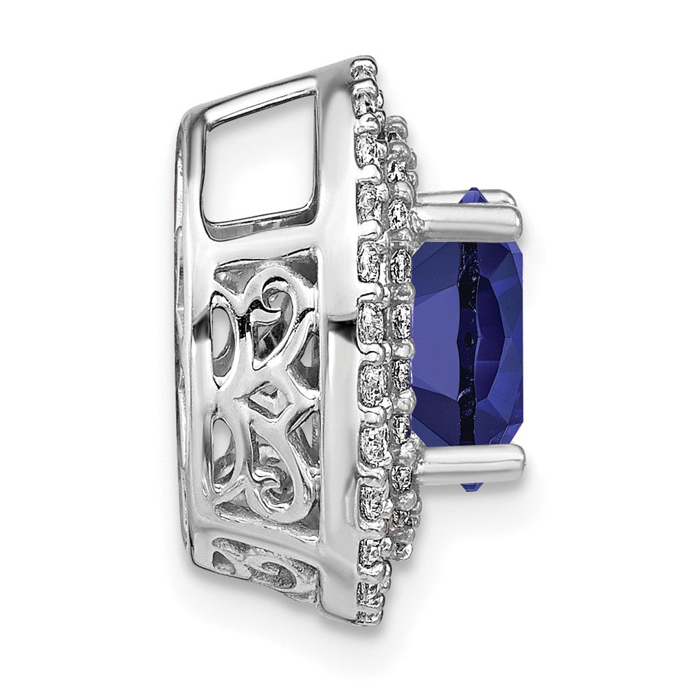 Oval Gemstone & Diamond Chain Slides