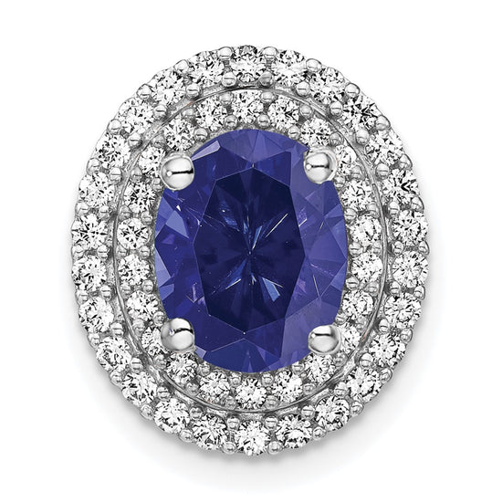 Oval Gemstone & Diamond Chain Slides