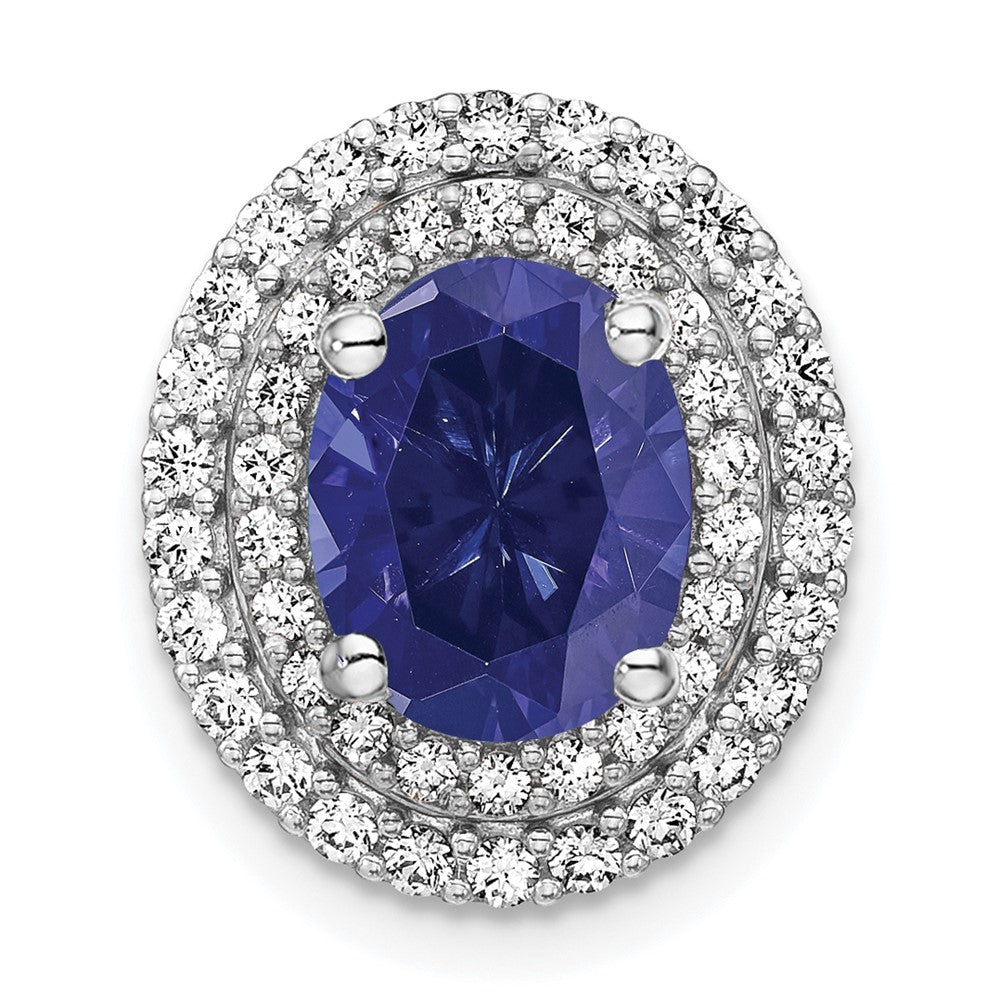 Oval Gemstone & Diamond Chain Slides