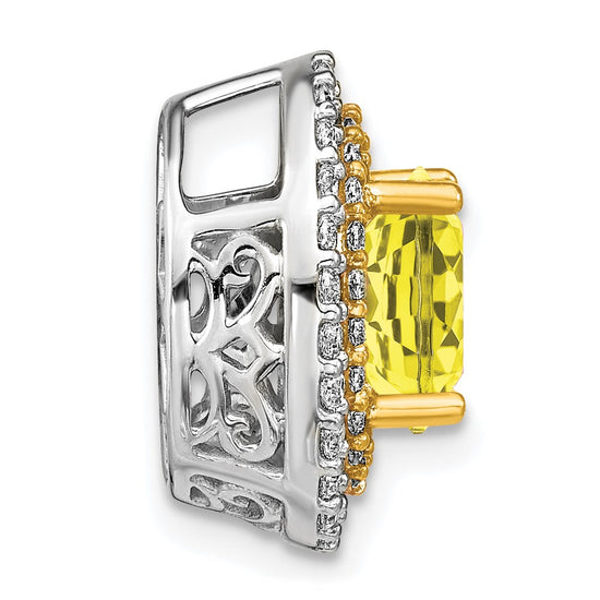 Oval Gemstone & Diamond Chain Slides