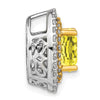 Oval Gemstone & Diamond Chain Slides