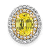 Oval Gemstone & Diamond Chain Slides
