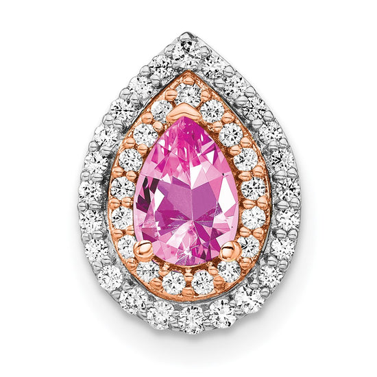 Pear Gemstone & Diamond Chain Slides