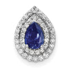 Pear Gemstone & Diamond Chain Slides