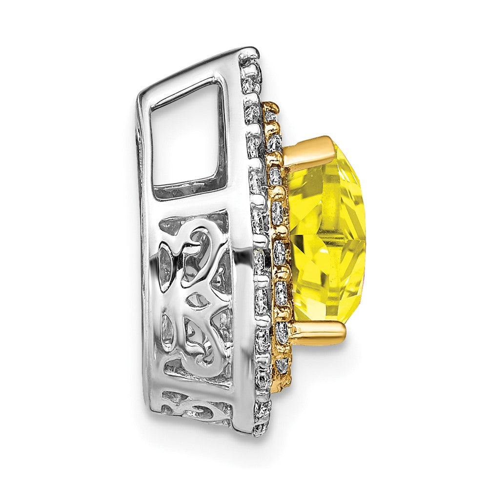 Pear Gemstone & Diamond Chain Slides