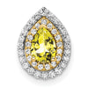Pear Gemstone & Diamond Chain Slides