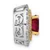Round Gemstone & Diamond Chain Slides