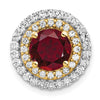 Round Gemstone & Diamond Chain Slides