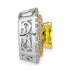 Round Gemstone & Diamond Chain Slides