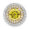 Round Gemstone & Diamond Chain Slides